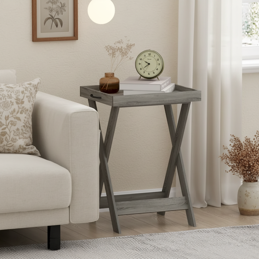 Table d'appoint classique avec plateau amovible