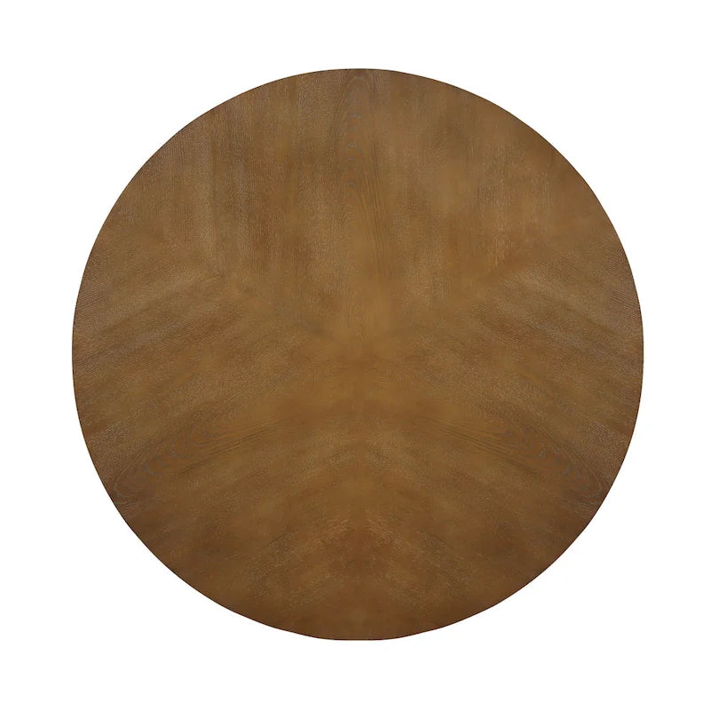 Tables basses rondes en bois de ferme du milieu du siècle