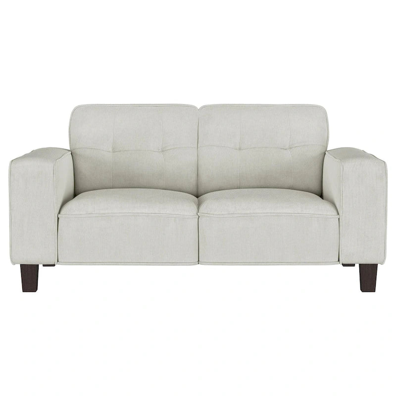 Causeuse en similicoton gris clair