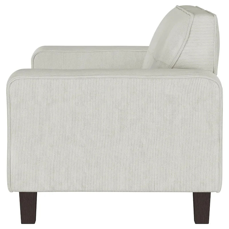 Causeuse en similicoton gris clair