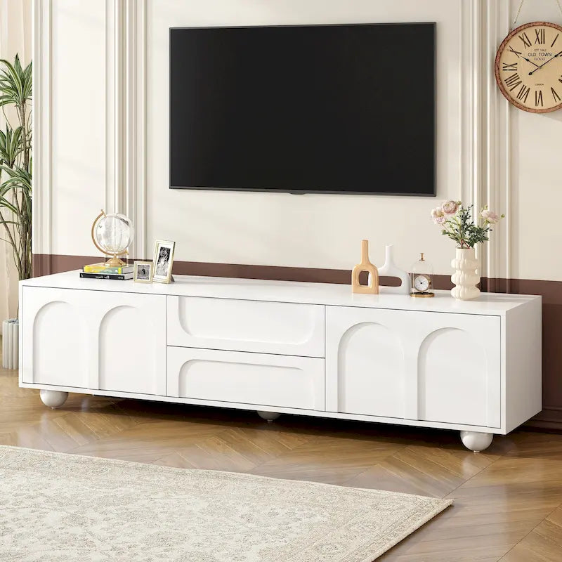 Meuble TV de rangement moderne pour salon ou chambre à coucher