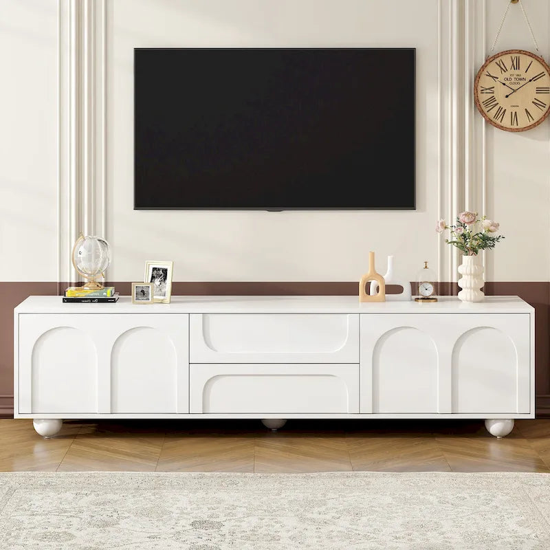 Meuble TV de rangement moderne pour salon ou chambre à coucher