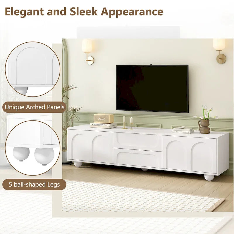 Meuble TV de rangement moderne pour salon ou chambre à coucher