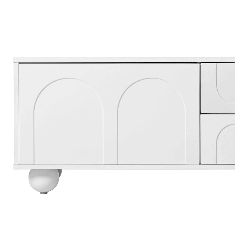 Meuble TV de rangement moderne pour salon ou chambre à coucher