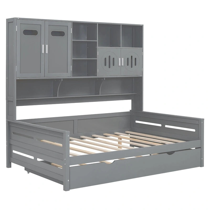 Lit de repos compact avec étagère pour chambre à coucher