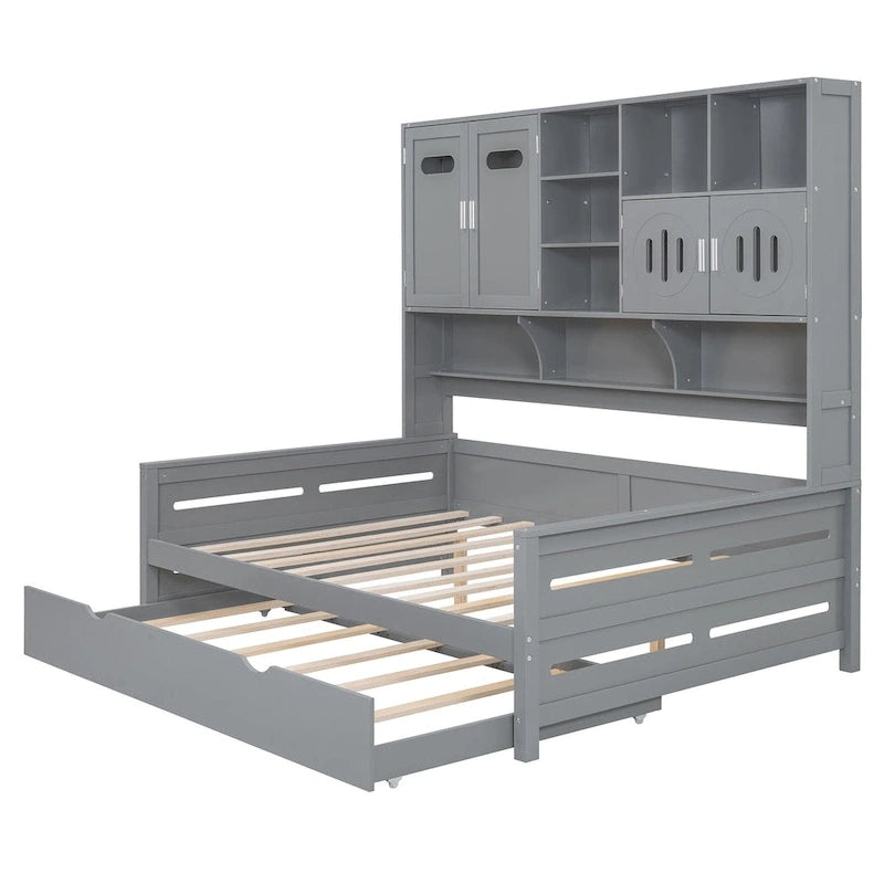 Lit de repos compact avec étagère pour chambre à coucher