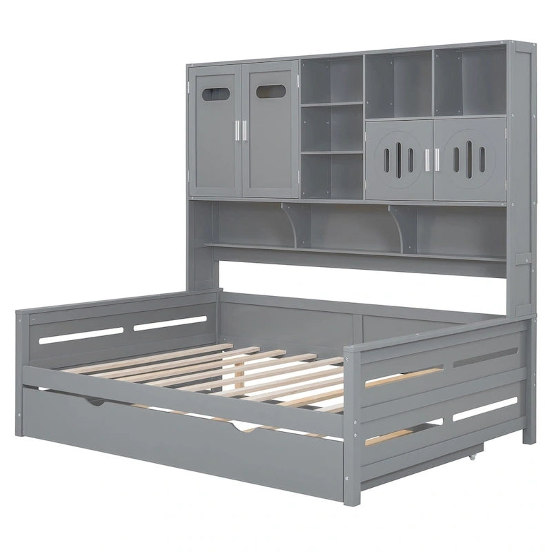 Lit de repos compact avec étagère pour chambre à coucher