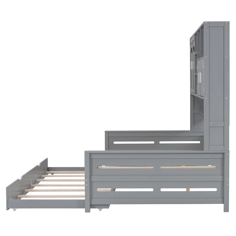 Lit de repos compact avec étagère pour chambre à coucher