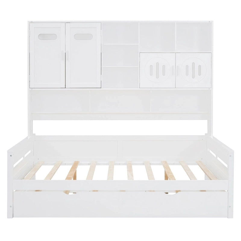 Lit de repos compact avec étagère pour chambre à coucher
