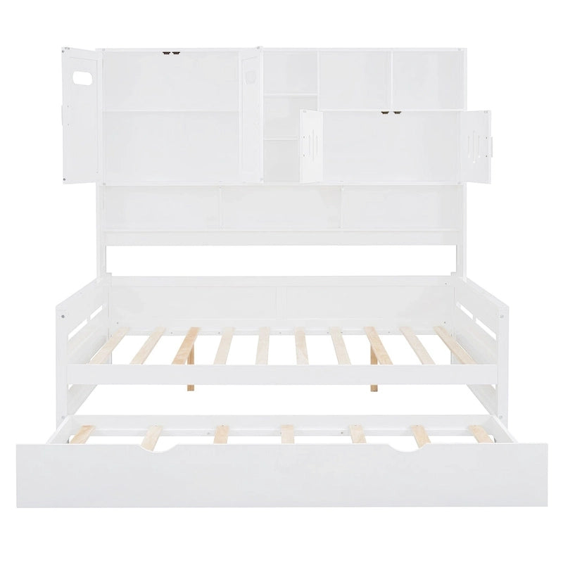 Lit de repos compact avec étagère pour chambre à coucher