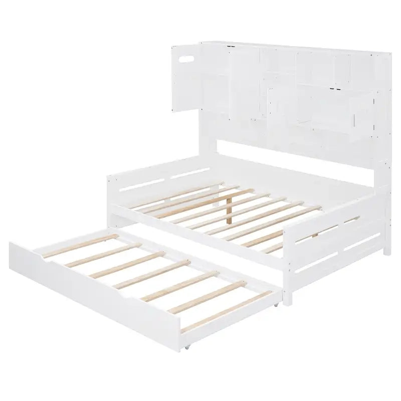 Lit de repos compact avec étagère pour chambre à coucher