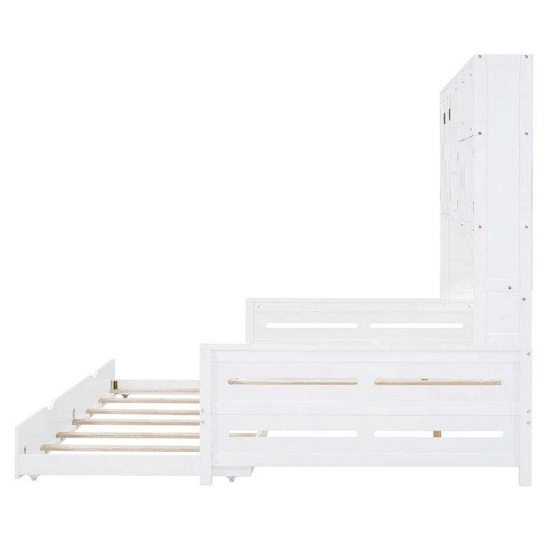 Lit de repos compact avec étagère pour chambre à coucher