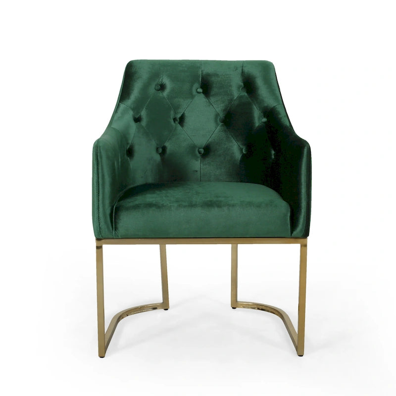 Fauteuil d'appoint capitonné moderne de style glamour