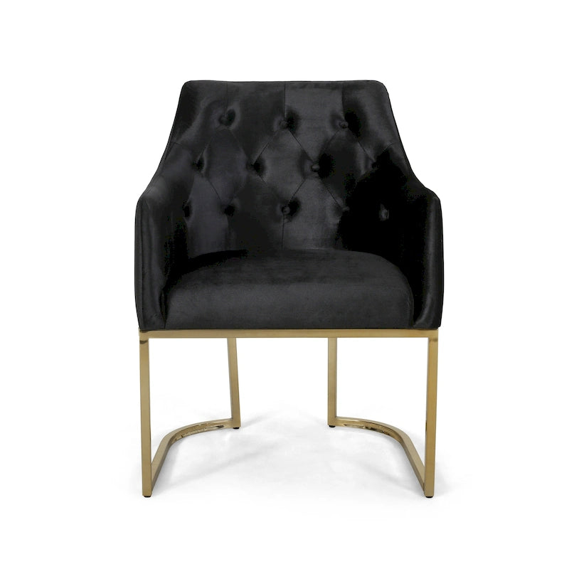 Fauteuil d'appoint capitonné moderne de style glamour