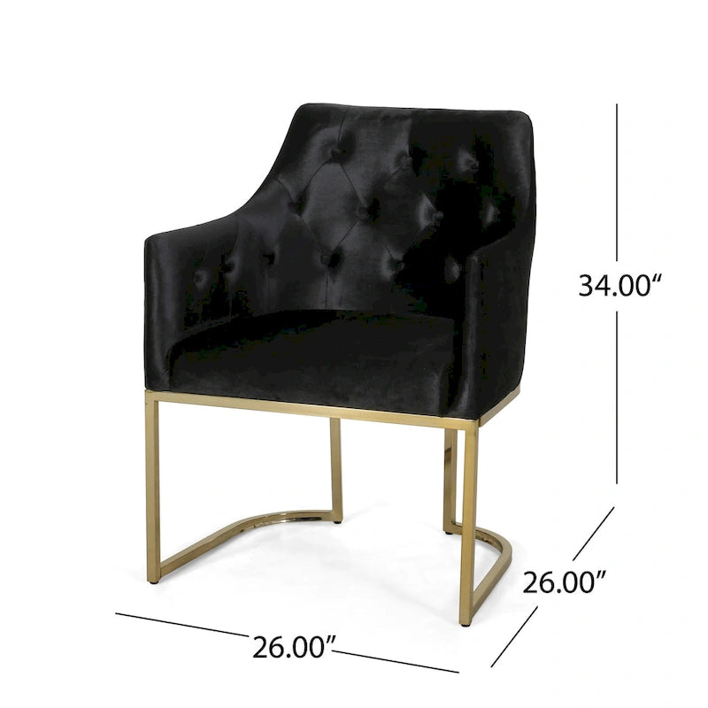 Fauteuil d'appoint capitonné moderne de style glamour