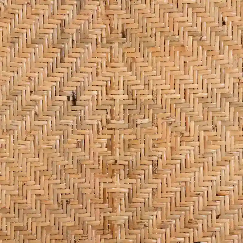 Tabouret en rotin naturel brun, style bohème moderne
