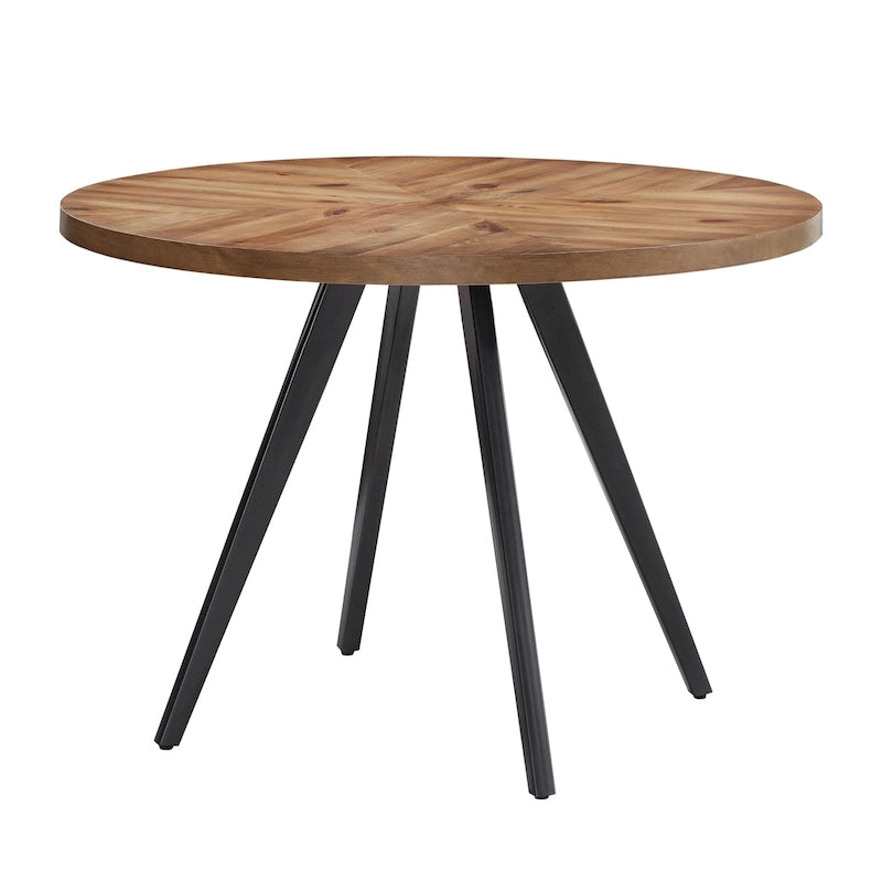 Table de salle à manger Saki Oak, plateau finition gris fer