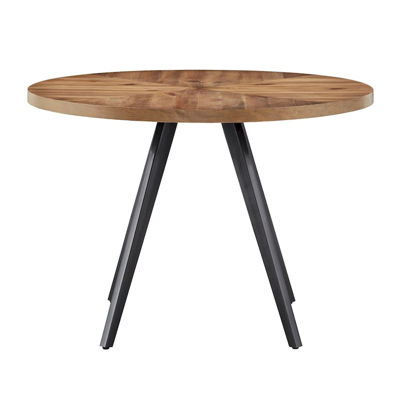 Table de salle à manger Saki Oak, plateau finition gris fer