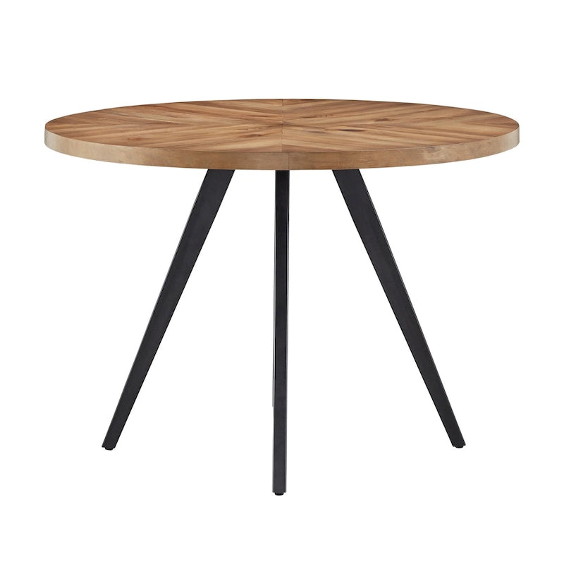 Table de salle à manger Saki Oak, plateau finition gris fer