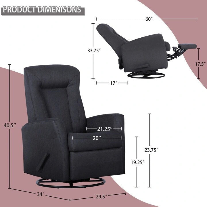 Fauteuil inclinable pivotant Fauteuil inclinable à bascule Canapé