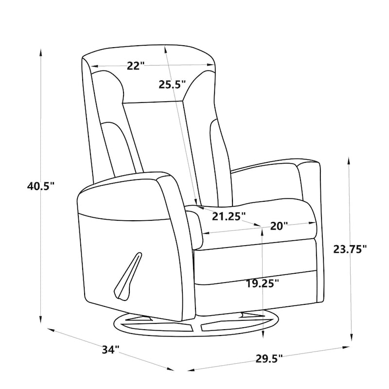 Fauteuil inclinable pivotant Fauteuil inclinable à bascule Canapé