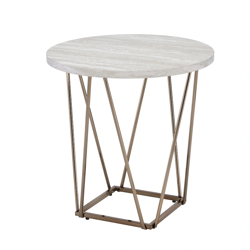 Table d'appoint à plateau en marbre