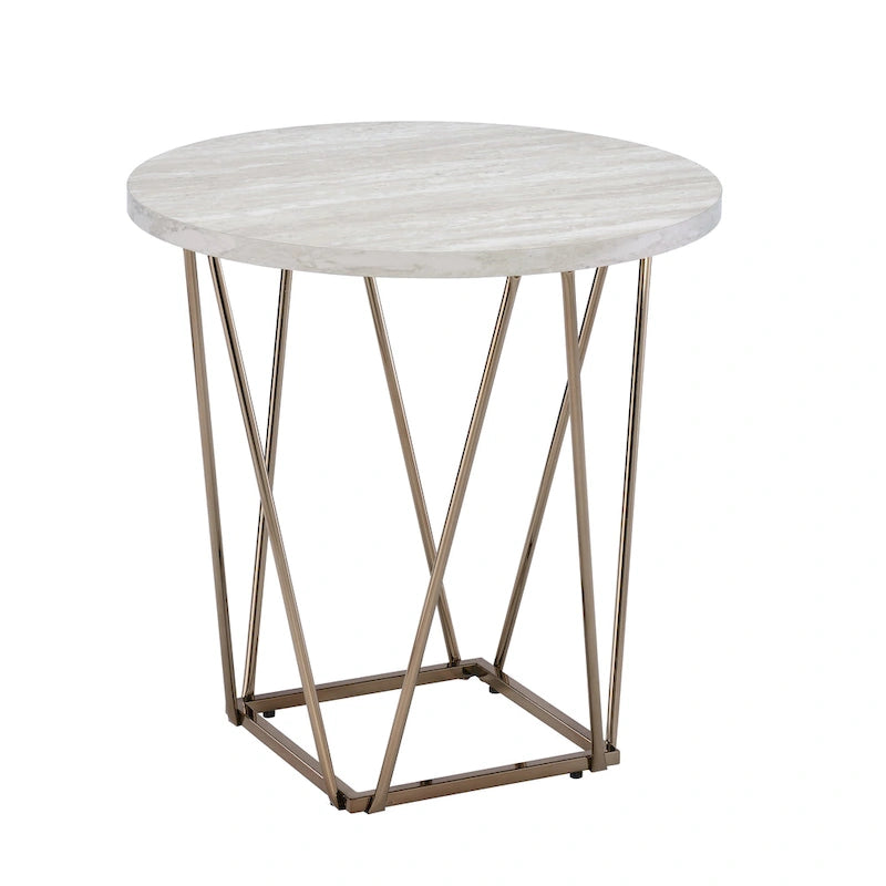 Table d'appoint à plateau en marbre