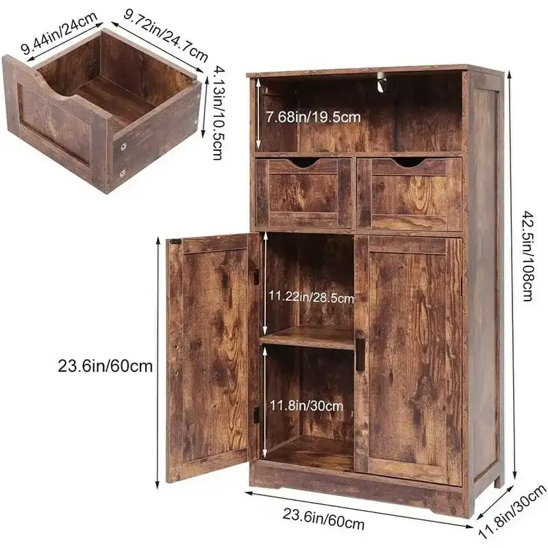 Meuble bas de rangement à 2 portes