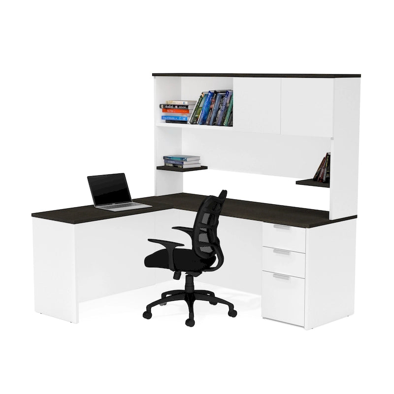 Bureau en L avec huche