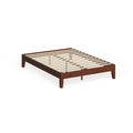 Lit plateforme double en bois