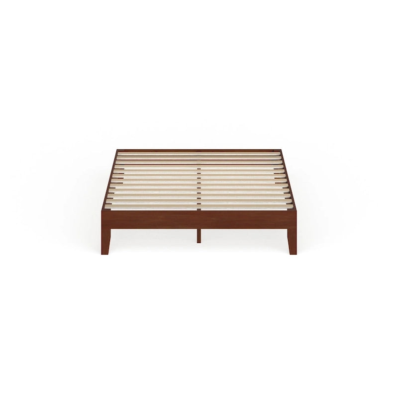 Lit plateforme double en bois