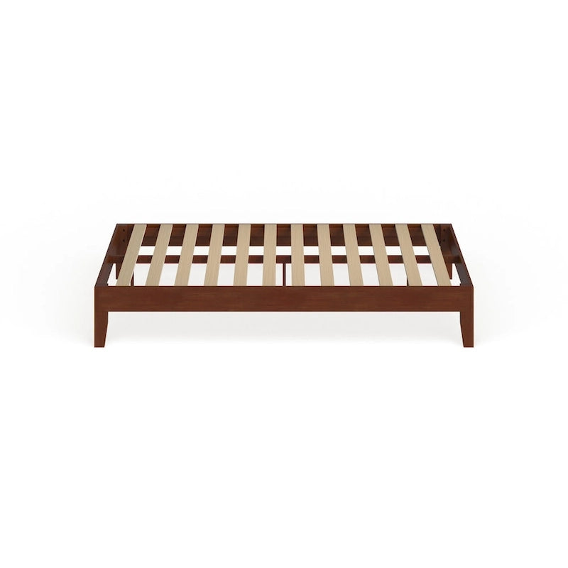 Lit plateforme double en bois