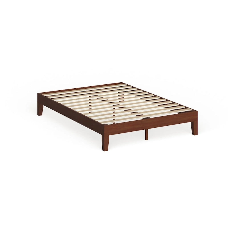 Lit plateforme double en bois
