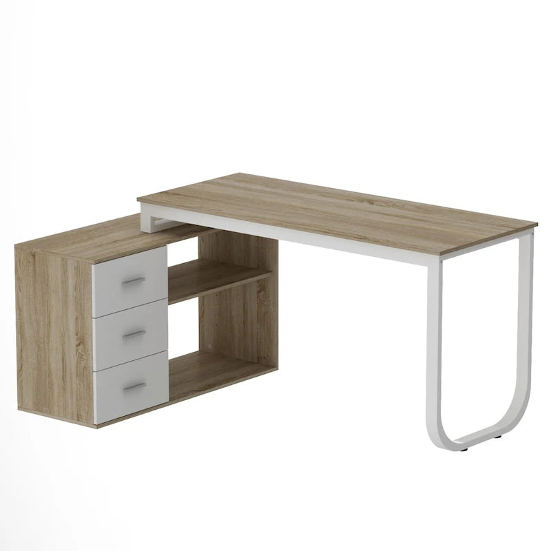 Bureau informatique en L de 55 pouces
