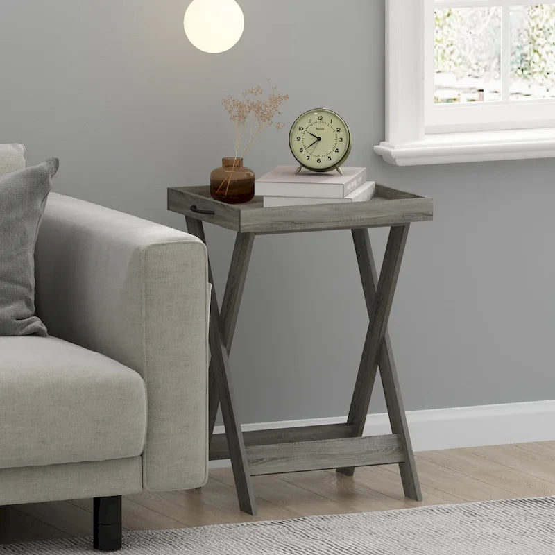 Table d'appoint classique avec plateau amovible