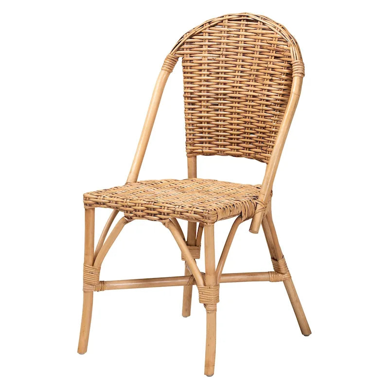 Chaise de salle à manger moderne en rotin naturel de style bohème