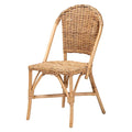 Chaise de salle à manger moderne en rotin naturel de style bohème