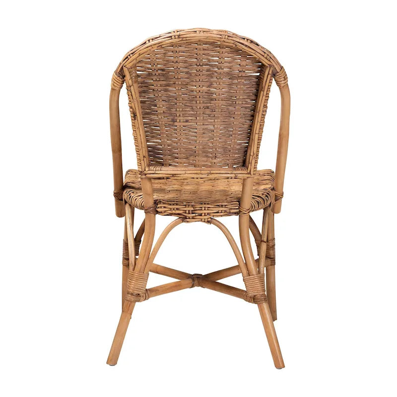 Chaise de salle à manger moderne en rotin naturel de style bohème