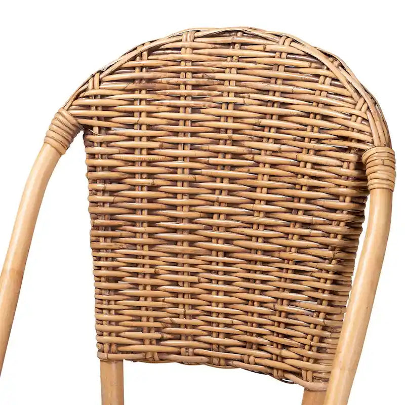Chaise de salle à manger moderne en rotin naturel de style bohème