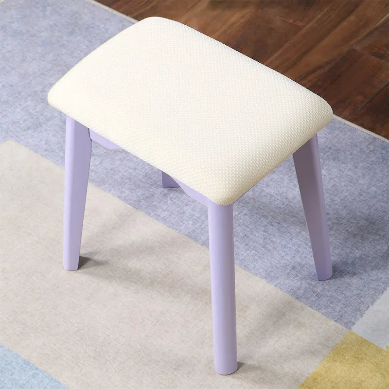 Coiffeuse et tabouret en bois contemporains