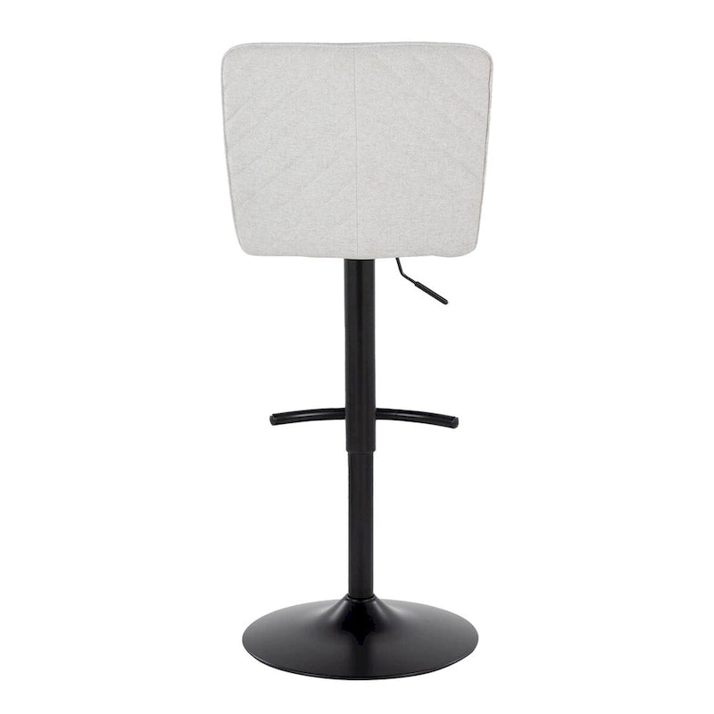 Tabouret de bar réglable avec repose-pieds rond en T