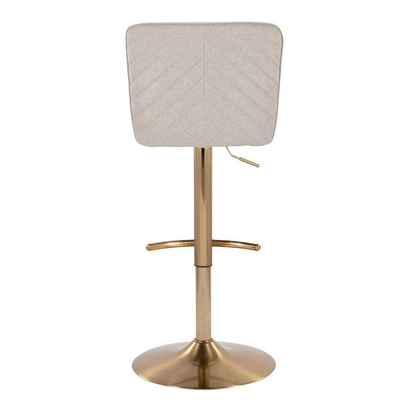 Tabouret de bar réglable avec repose-pieds rond en T
