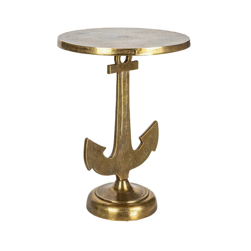 Table d'appoint nautique avec pied ancre