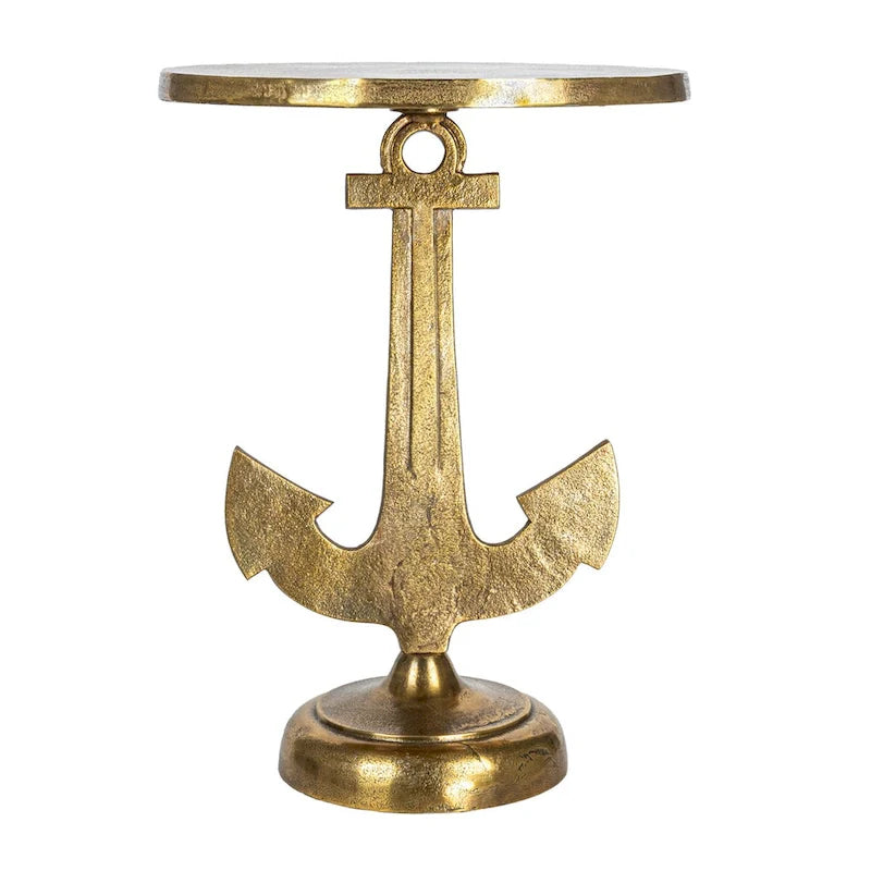 Table d'appoint nautique avec pied ancre