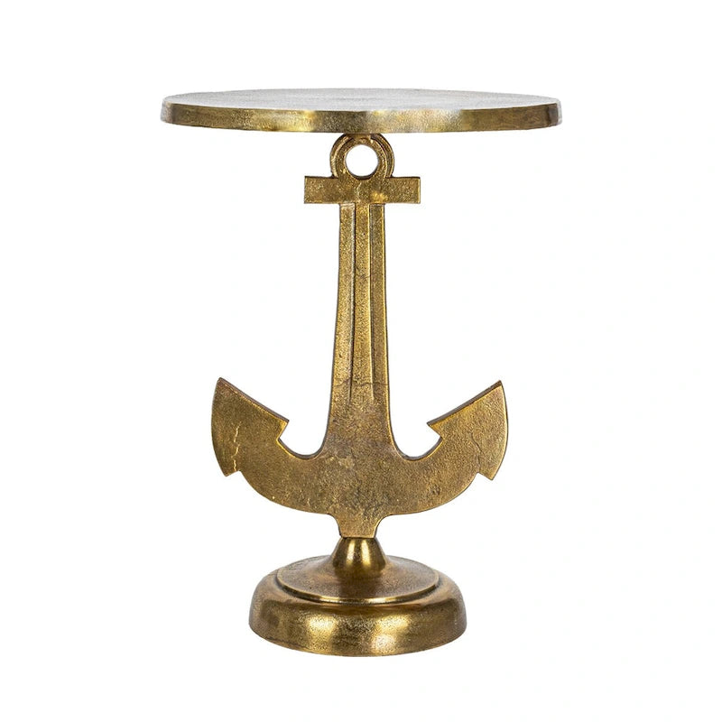 Table d'appoint nautique avec pied ancre
