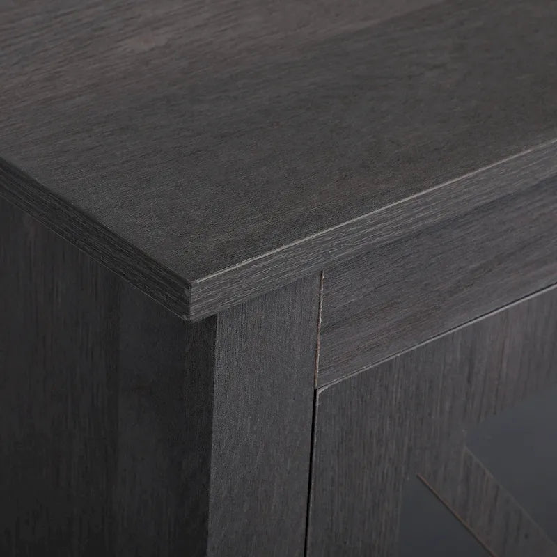 Table de chevet industrielle avec porte