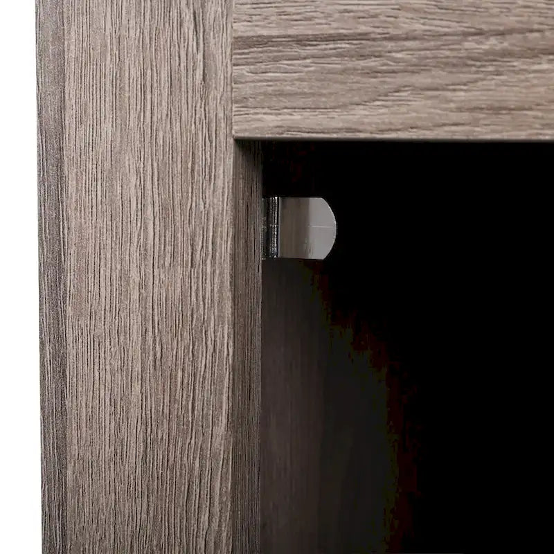 Table de chevet industrielle avec porte