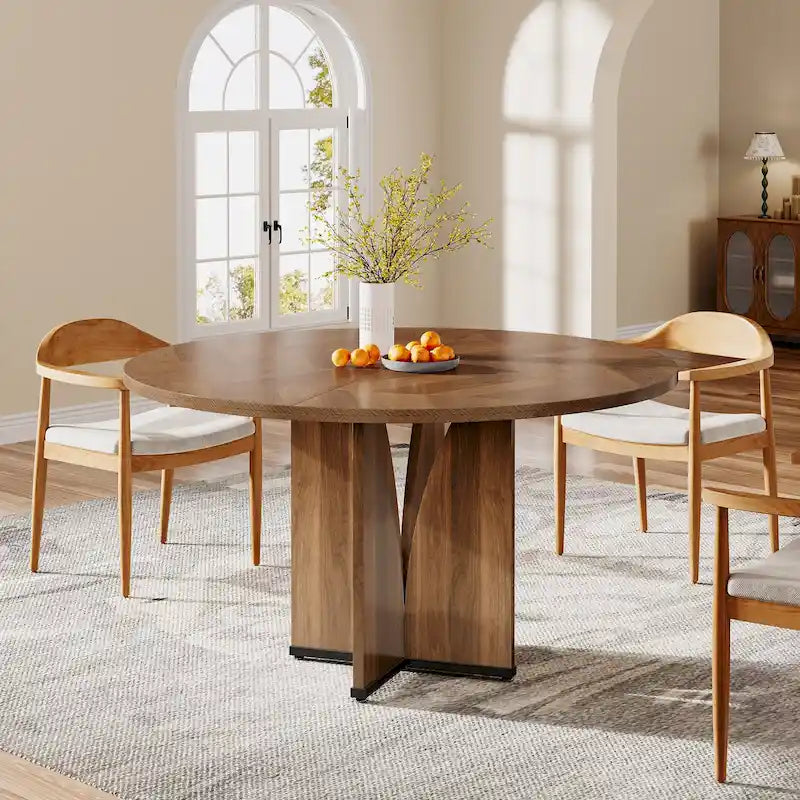 Table à manger ronde pour cuisine et salle à manger