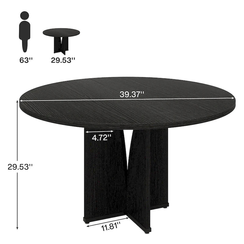 Table à manger ronde pour cuisine et salle à manger