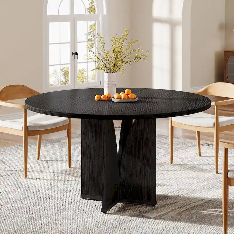 Table à manger ronde pour cuisine et salle à manger